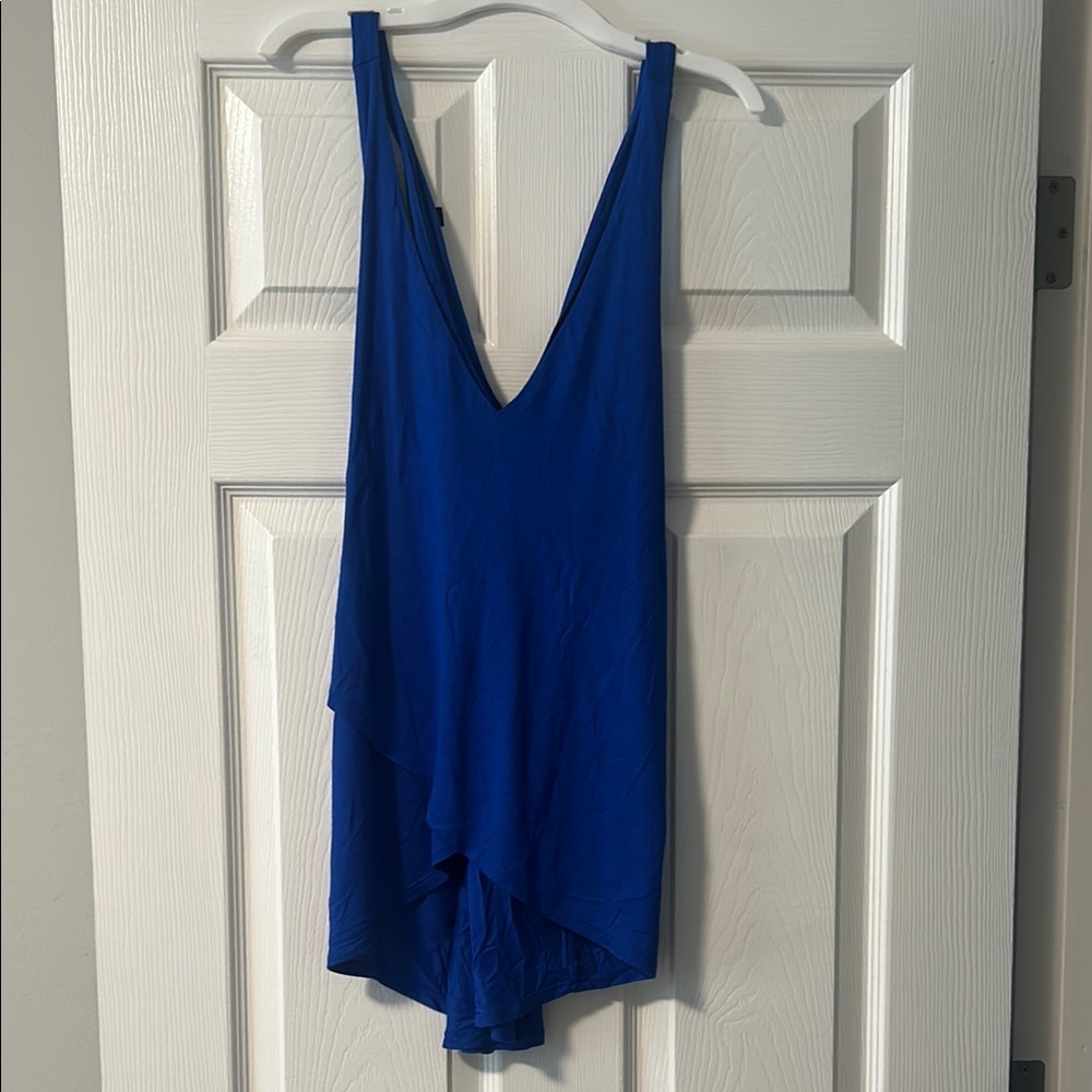 Banana Republic Blue Crossover Tank Top V Neck